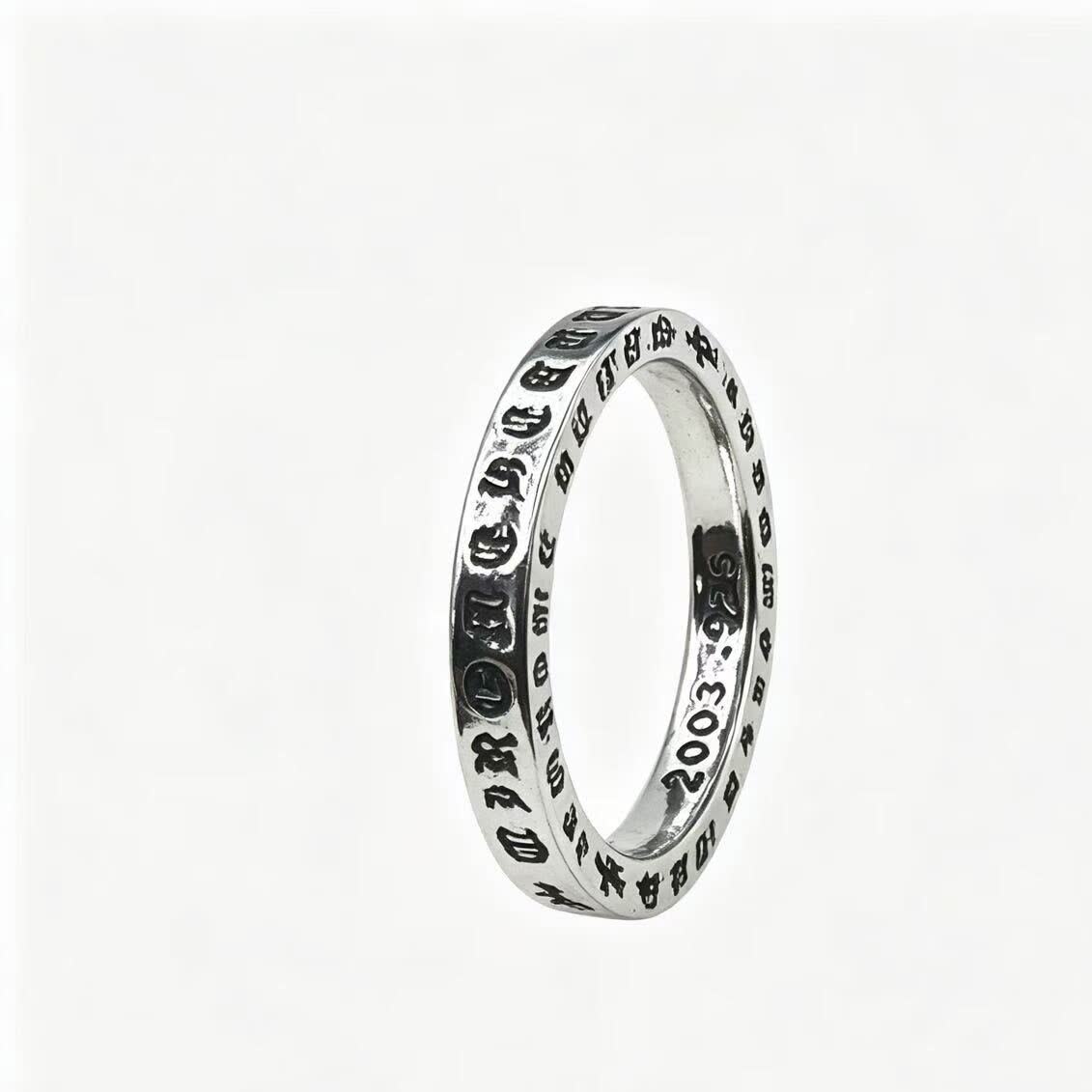 Chrome Hearts Silver Ring with Inscriptions